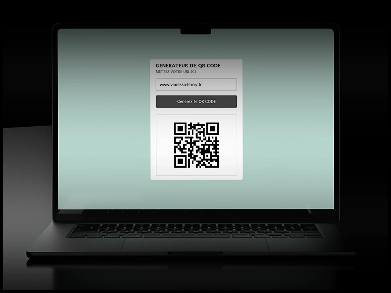 Capture d'écran d'une appli generateur de QRcode