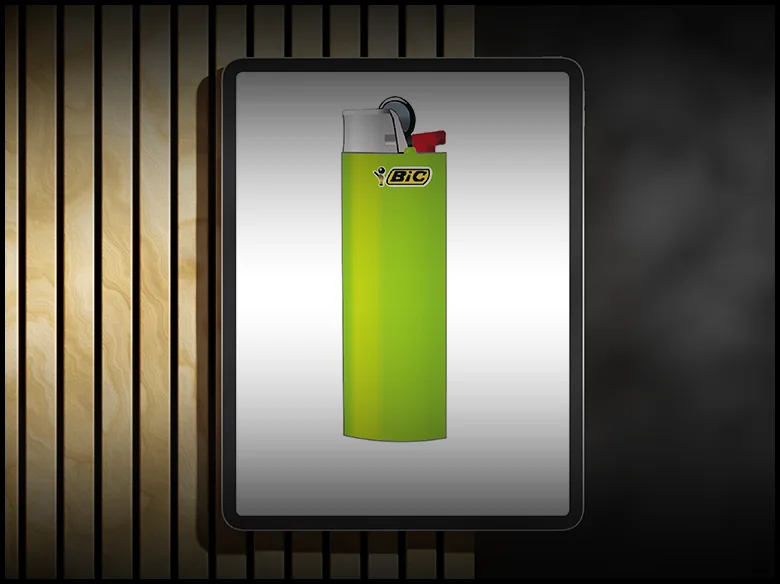 Reproduction d'un briquet bic en vectoriel