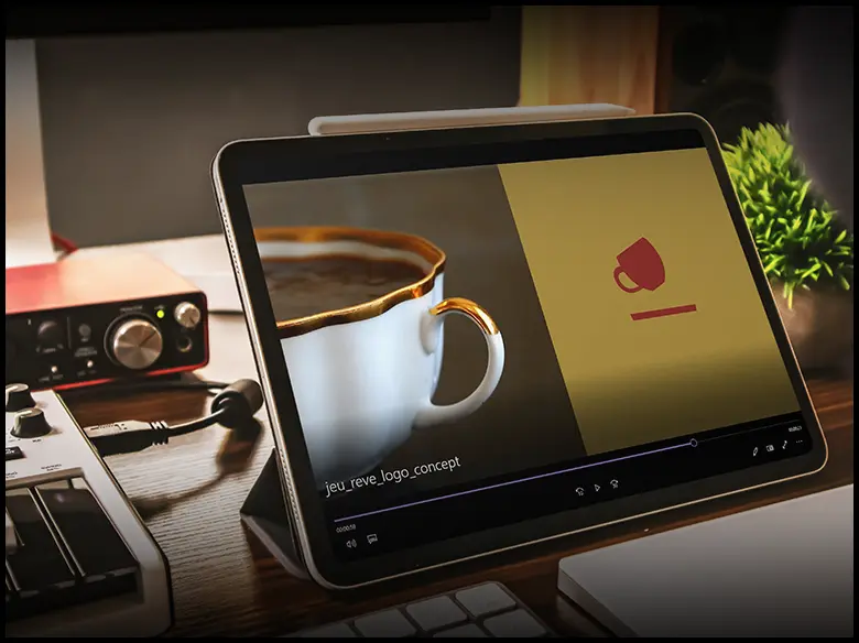 Motion Design du logo concept de je(u) Rêve